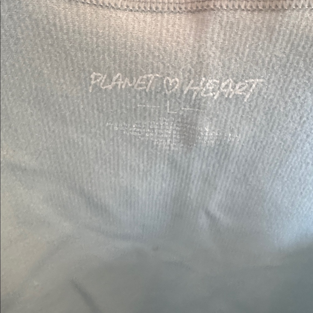 Planet Heart Lace-Trim Ribbed Tank Top - Light Blue NWT Ties on the Sides NEW - Picture 5 of 7